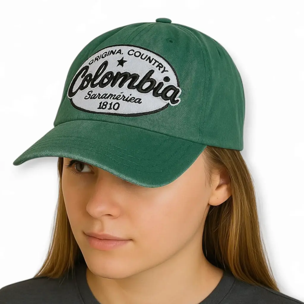 Gorra Beisbolera Colombia Verde Oliva