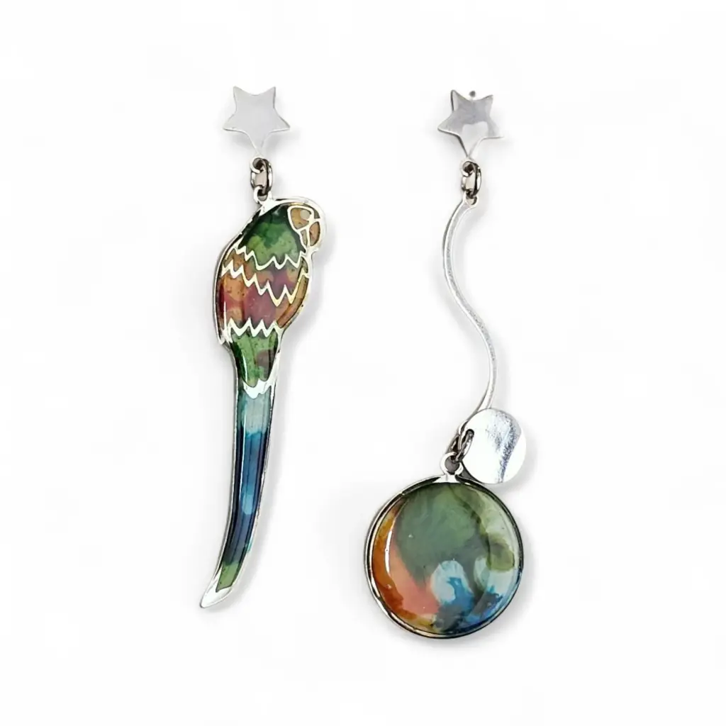 Arete Solitario Plateado - S16