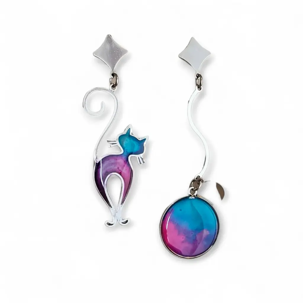 Arete Solitario Plateado - S18