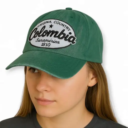 Gorra Beisbolera Colombia Verde Oliva