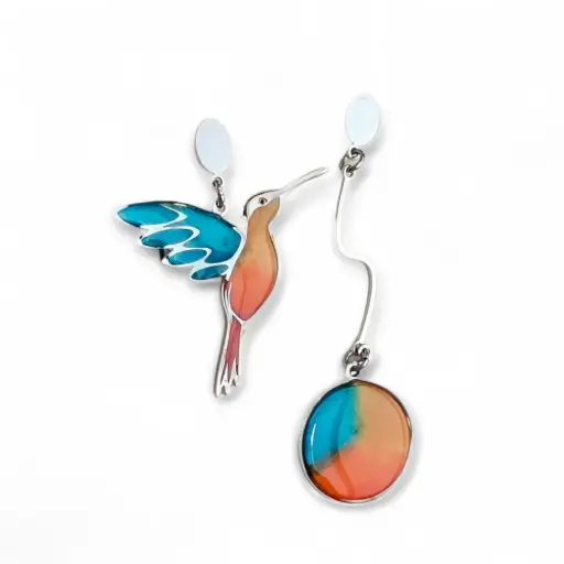 Arete Solitario Plateado - S12