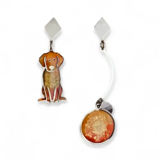 Arete Solitario Plateado - S15