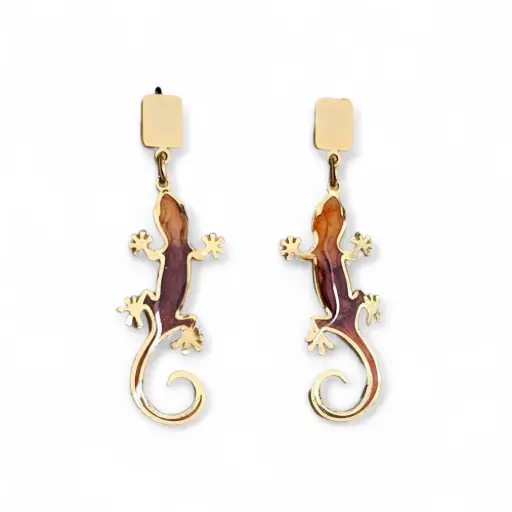 Aretes Iguana Dorado  - S20